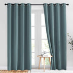 NICETOWN Blackout Greyish Blue Curtains & Drapes by NICETOWN