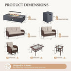 UPHA 8 Pieces Patio Furniture Set - Image 2