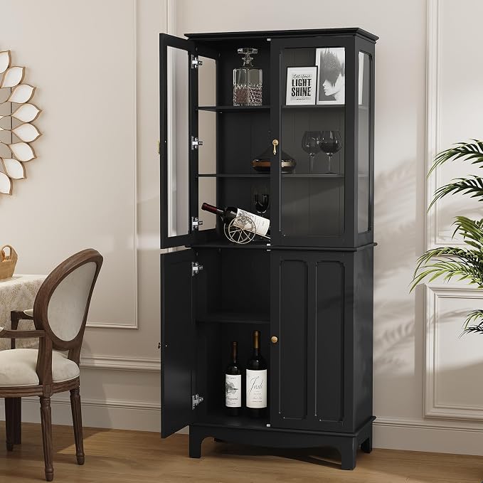 ARTPOWER 72" Freestanding Kitchen Pantry Storage Sideboard, Classical Tall - Image 3