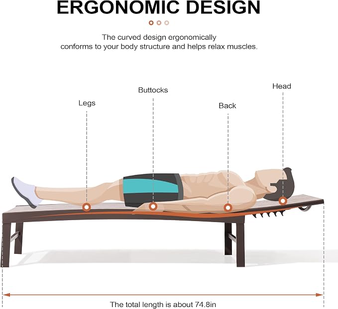 Crestlive Products Lounge Chair Outdoor Set of 2, Metal Pool Chaise Lounge - Image 4