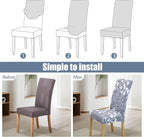 BIETYONE Stretch Dining Chair Covers Set of 6, Soft Removable Washable Kitchen - Image 4