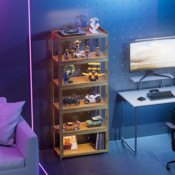 MoNiBloom 67.5" Curio Display Cabinet - Image 4