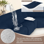 ALIECOM 100% Waterproof Recliner Sectional Couch Covers L Shape Stretch Corner - Image 4