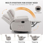 Korser Recliner Chair, 360 Swivel Rocker Chair - Image 4