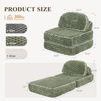 COLAMY Folding Sofa Bed, 3-in-1 Convertible Sleeper Chairs - Image 2