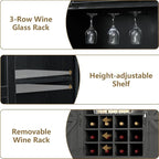 55 Inch Farmhouse Coffee Bar Cabinet - Image 7
