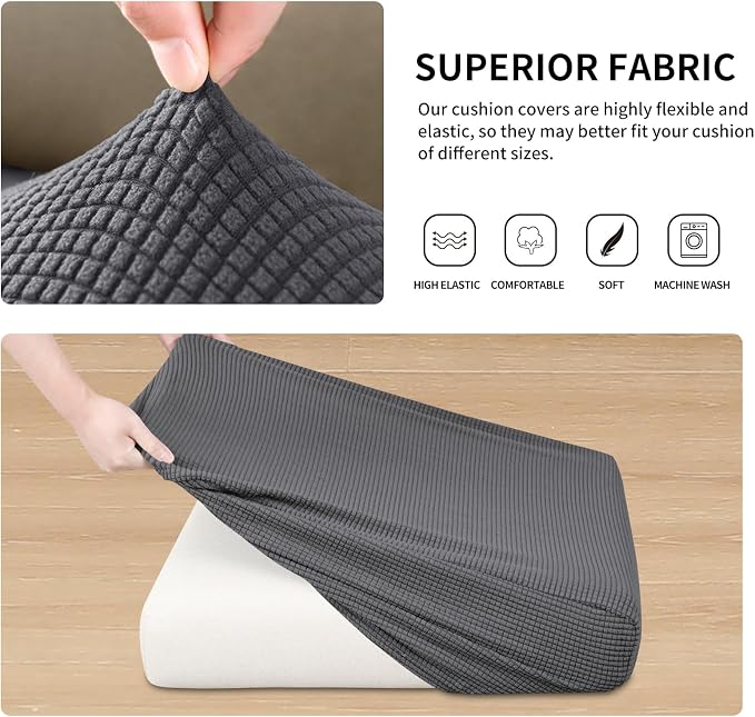 Easy-Going Stretch 2 Pieces Couch Cushion Cover - Image 5