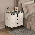 Smart Nightstand with Wireless Charging, with Fingerprint Lock Drawer, Night by QHRAY