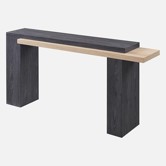 OKD 63 Inch Modern Entryway Console Table, Solid Geometry Accent Sofa Table - Image 8