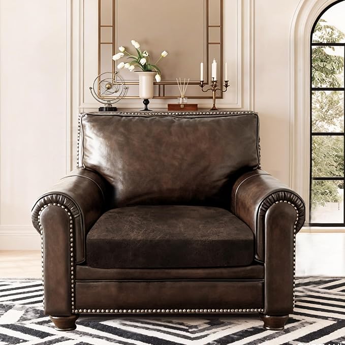 ANARACHON Leather Look Couch Cushion Covers Sofa Seat Slipcovers Sets Couches - Image 2