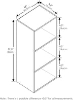 Furinno LUDER Book Shelf, 3-Cube Bookshelf, Bookcase - Image 9