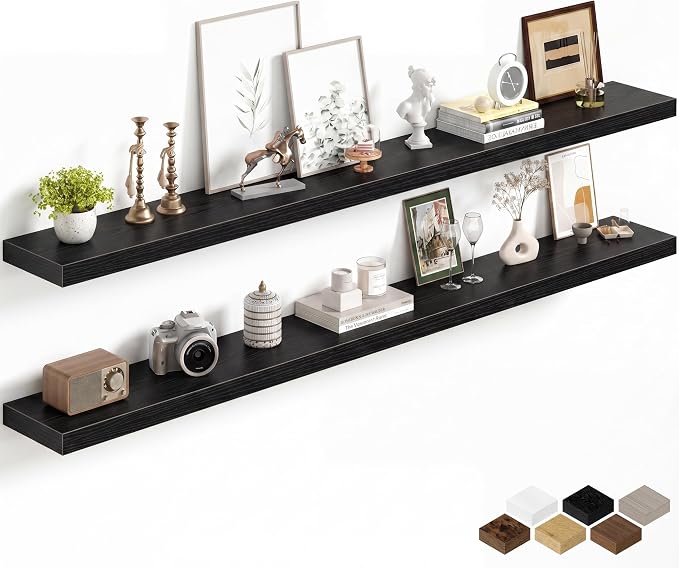Fun Memories 72Inch Long Floating Shelves, 8 Inch Deep Shelves by FunMemories