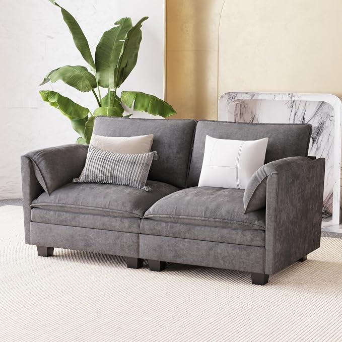 Ball & Cast 74" Mid-Century Modern Loveseat Sofa - Image 5