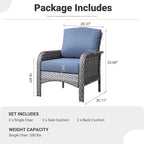 ovios 2-Piece Patio Furniture Set, Outdoor Wicker Sofa - Image 8