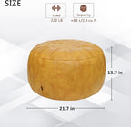 Thgonwid Unstuffed Moroccan Storage Pouf Foot Stool Ottoman Seat Handmade Faux - Image 3