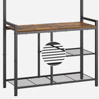 YATINEY Coat Rack Shoe Bench, 4-in-1 Hall Tree - Image 7