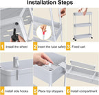 SPACELEAD Slim Storage Cart 4 Tier, Bathroom Organizer Rolling Utility - Image 5