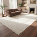 8x10 Washable Area Rugs for Living Room, Dining Room- Light Brown | Ultra Soft by Lbris