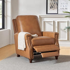 HULALA HOME Genuine Leather Manual Recliner Chairs Set of 2 - Image 3