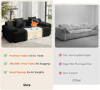 83.5" Boneless Loveseat with 2 Ottoman, Cloud Comfy Sofa Bed, Modular Sofa - Image 5