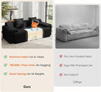 83.5" Boneless Loveseat with Ottoman, Cloud Comfy Couches - Image 5