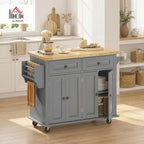 HOMCOM Kitchen Island Cart - Image 2