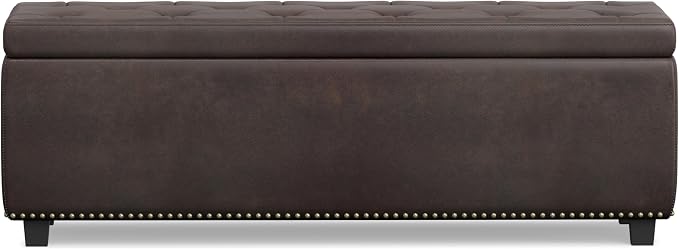 SIMPLIHOME Hamilton Storage Ottoman - Image 6