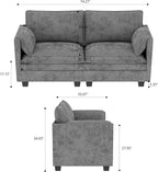 Ball & Cast 74" Mid-Century Modern Loveseat Sofa - Image 2