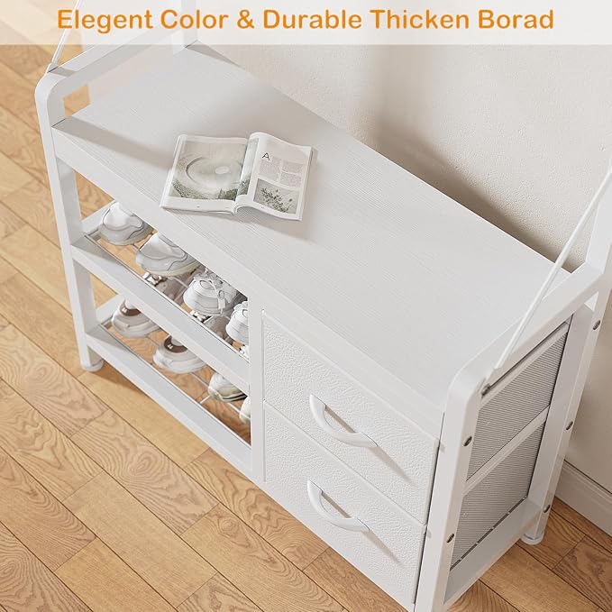 Lulive Hall Tree, 31.5” Entryway Bench - Image 7