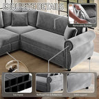88.2" Sectional Sleeper Sofa - Image 6