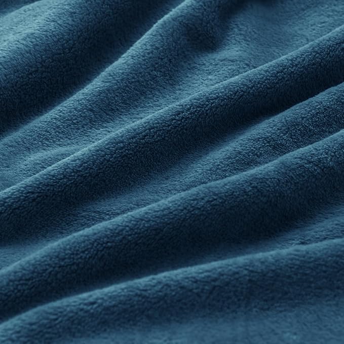 BEDELITE Fleece Blanket Soft Plush Twin Size Blanket Mineral Blue 60"x80" | - Image 9
