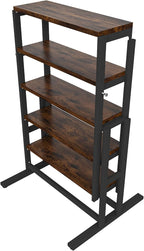 Convertible Dining Table, 2 in 1 Bookshelf to Kitchen Table, Space Saving - Image 6