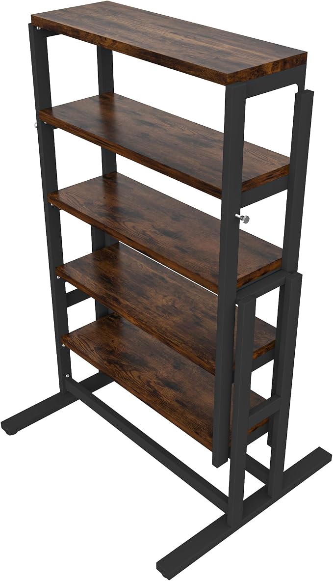 Convertible Dining Table, 2 in 1 Bookshelf to Kitchen Table, Space Saving - Image 6