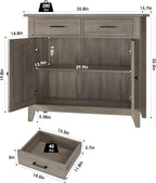 HORSTORS Kitchen Storage Cabinet, Modern Farmhouse Buffet Cabinet - Image 3