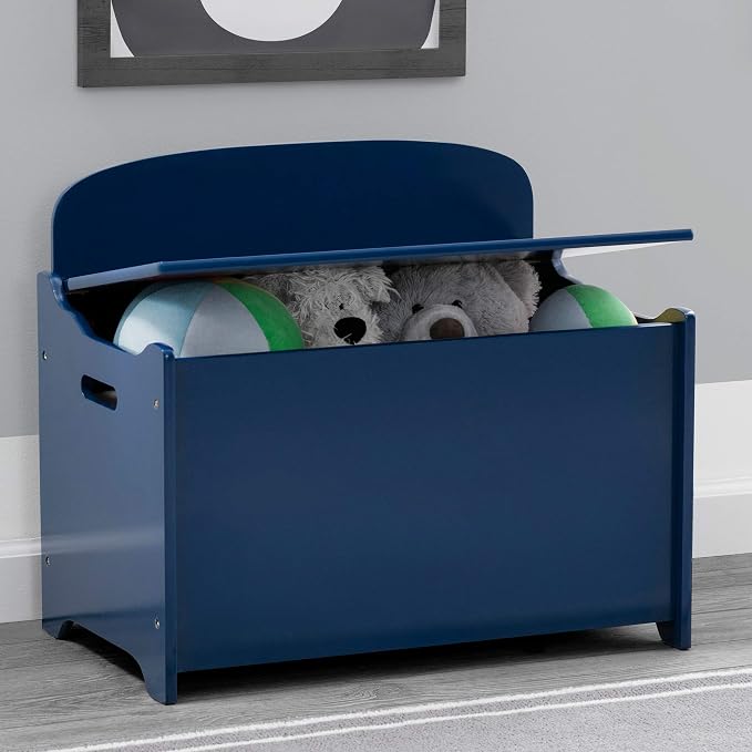 Delta Children MySize Deluxe Toy Box, Deep Blue - Image 2