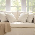 MIULEE Soft Corduroy Decorative Throw Pillow Covers Cream White 18x18 | Set of 4 - Image 5
