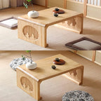 Vintage End Table, Japanese Style Tatami Coffee Tables Mortise and Tenon - Image 2