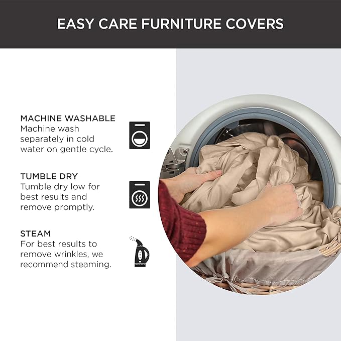 SureFit Duck Cotton Solid Dining Chair Slipcover - Image 8