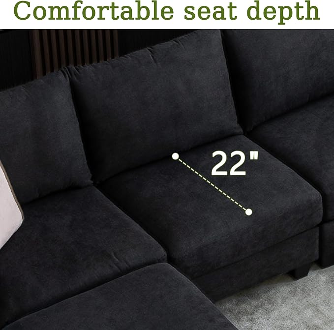 122.8" Large Sectional Couches for Living Room, 6 Seater L Shaped Modular - Image 7