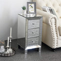 Mirrored End Table Modern Small Sofa Corner Table by HEPMIMZHU