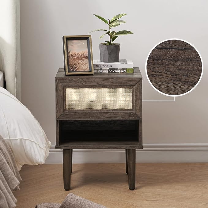 mopio Haylee Rattan Side Table, Small Accent Tables - Image 7