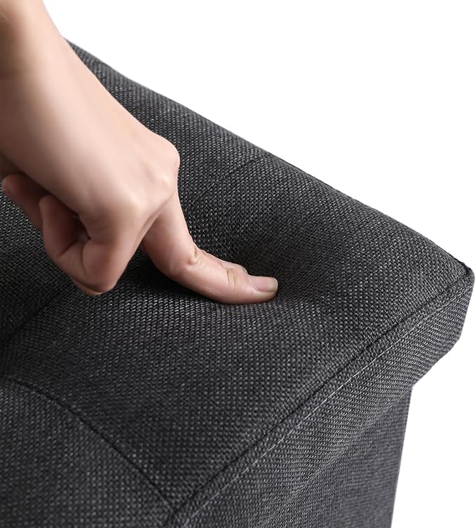 Storage Ottoman Cube Small Footrest Foldable Seat Foot Stools Square Tufted - Image 6