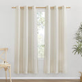 NICETOWN Natural Thick Linen Curtains 72 inch Length, Grommet Privacy Window by NICETOWN