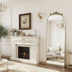 MISSDAY Vintage Baroque Full Length Mirror, Full Metal Frame Stand Up Retro - Image 3