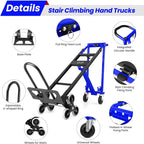 4-in-1 Hand Truck Dolly Heavy Duty Industrial Convertible, 1000 LBS Stair - Image 5