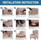 H.VERSAILTEX Wing Chair Slipcover Chair Covers - Image 6