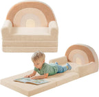 little dove Extra Wide Soft Toddler Couch Fold Out, Comfy Toddler Chair by LittleDove