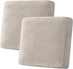 H.VERSAILTEX Velvet Stretch Couch Cushion Cover Plush Cushion Slipcover by HVERSAILTEX