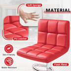 Homall Bar Stools Modern PU Leather Adjustable Swivel Barstools, Armless - Image 4