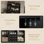 REVOMINCA 47 Inch Farmhouse Coffee Bar Cabinet - Image 6